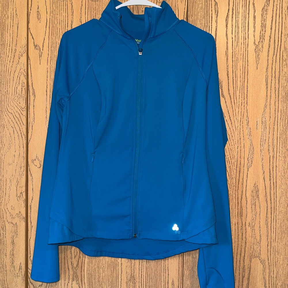 Tek Gear Blue Athletic Zip-Up Jacket